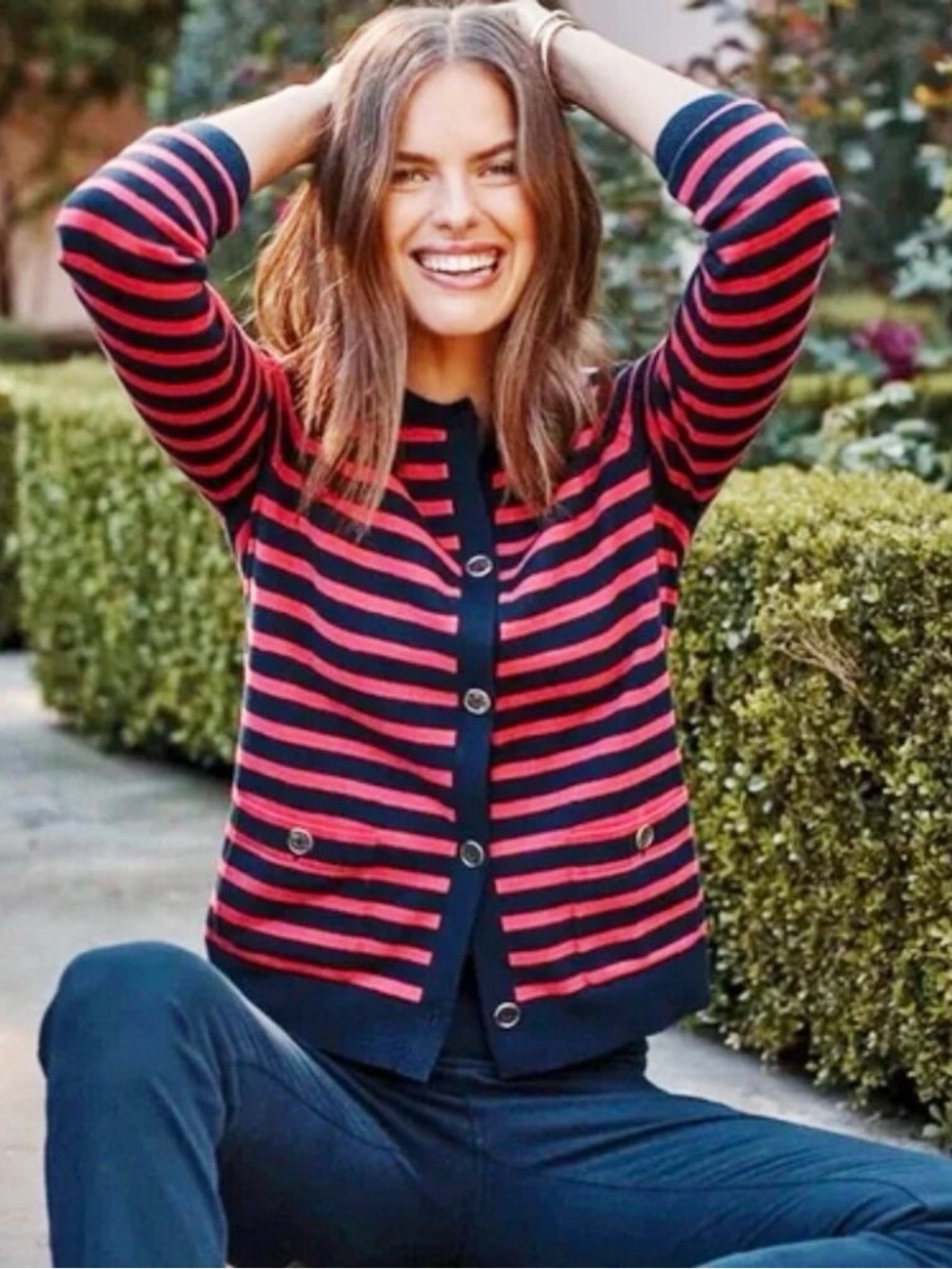J.Jill Wearever Collection Striped Cardigan – XS Petite